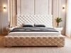 Polsterbett mit Bettkasten und Lattenrost 180x200 Astra Beige