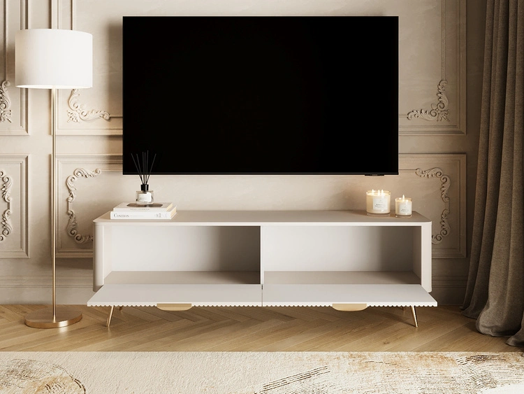 TV-Lowboard mit Türen 160 cm Latina Beige