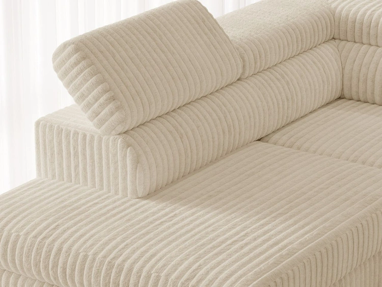 Wohnlandschaft mit Schlaffunktion und Bettkasten Argon Beige