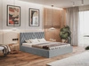 Polsterbett mit Bettkasten und Lattenrost 160x200 Andri Grau
