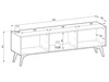  TV-Lowboard mit Türen Modena Beige