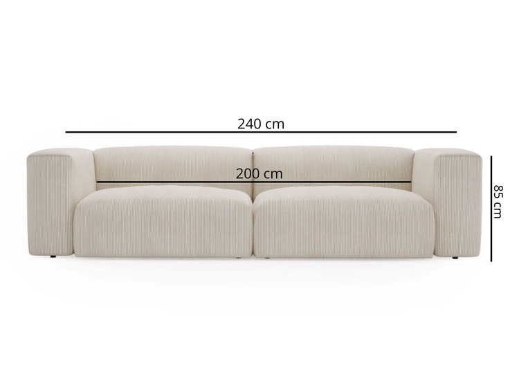 Sofa Moderne Cord Sofa für Wohnzimmer Landi Grün