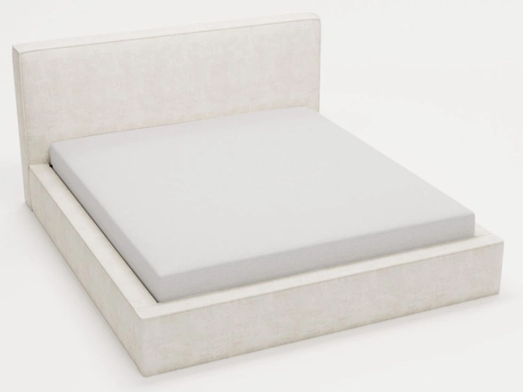 Polsterbett mit Bettkasten und Lattenrost 180x200 Monaco Creme