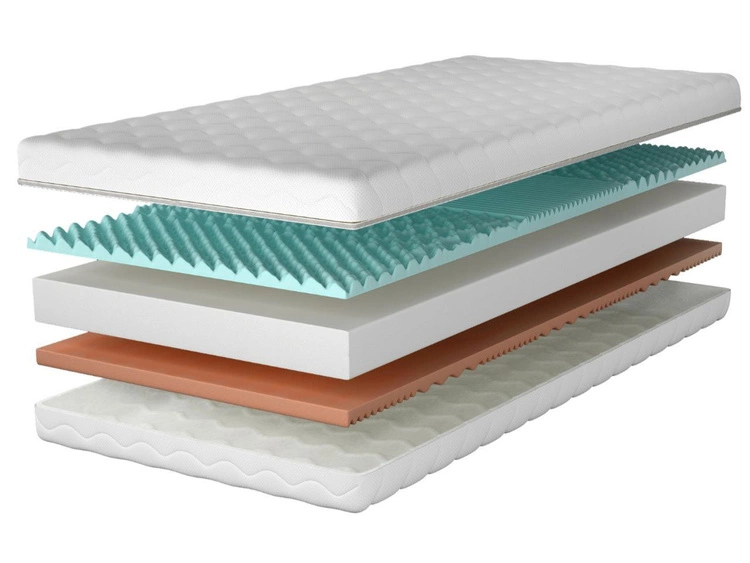 Schaumstoffmatratze mit 7 Härtezonen und profiliertem Schaumstoff Rovii 90x200