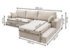 Ecksofa L-Form fürs Wohnzimmer Nesto Rechts Grau