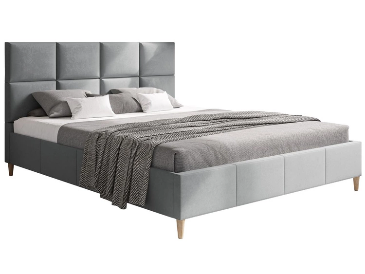 Polsterbett mit Lattenrost 120x200 Luxe Grau