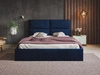 Polsterbett mit Bettkasten und Lattenrost 160x200 Marad Dunkelblau