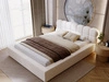 Polsterbett mit Bettkasten und Lattenrost 180x200 Plaza Creme