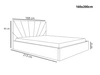 Polsterbett mit Bettkasten und Lattenrost 160x200 Orlo Hellgrau