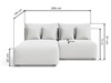 Ecksofa L-Form Rechts mit Schlaffunktion und Bettkasten Ronni Grau