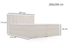 Boxspringbett mit Bettkasten 200x200 Mocca Braun