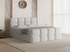 Boxspringbett mit Bettkasten 140x200 Rivon Hellgrau