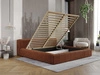 Polsterbett mit Bettkasten und Lattenrost 180x200 Lipari Braun
