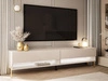 TV-Schrank für das Wohnzimmer 180 cm mit goldenen Metallbeinen und  LED-Beleuchtung Aurelie Kaschmir matt