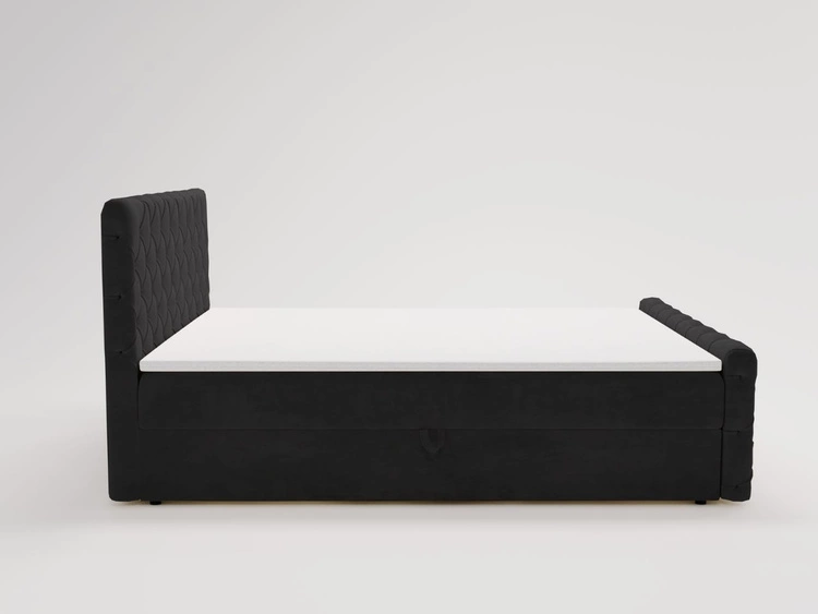Boxspringbett mit Bettkasten 160x200 Lunaris Schwarz