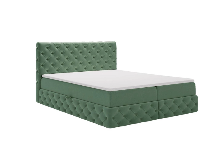 Boxspringbett mit Bettkasten 160x200 Canolo Grün