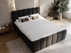Boxspringbett mit Bettkasten 160x200 Cloud Schwarz