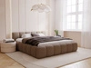Polsterbett ohne Bettkasten mit Lattenrost 120x200 Cloud Low aus Bouclé-Stoff Braun