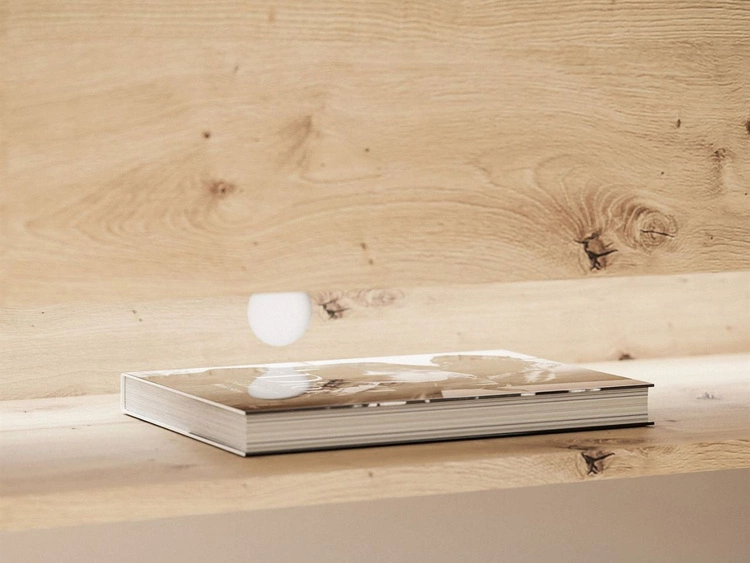 Hänge TV-Schrank 270 cm für Wohnzimmer mit LED-Beleuchtung Aurelie Artisan Eiche