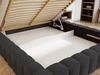 Polsterbett mit Bettkasten und Lattenrost 180x200 Rotto Schwarz