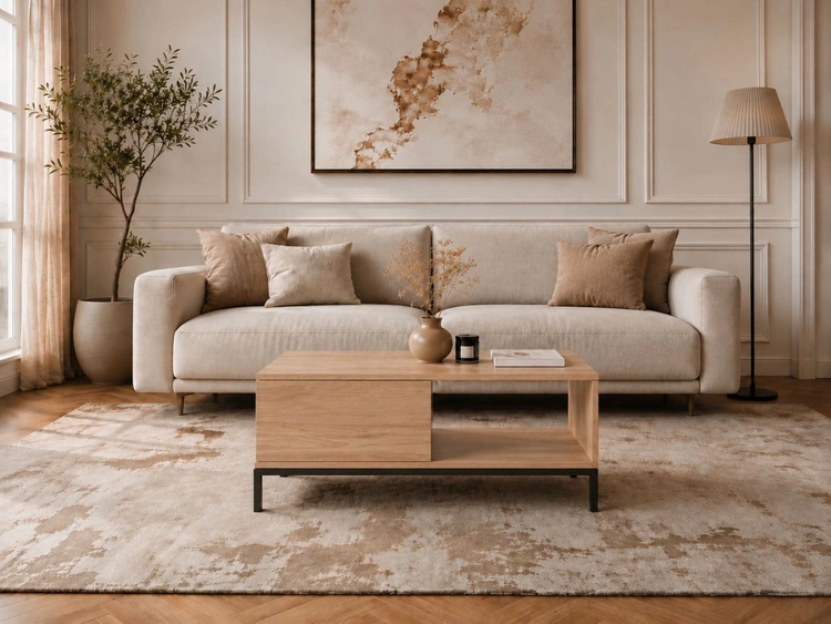 Couchtisch mit Stauraum Soroko Hickory