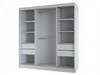 Schiebetürenschrank mit Spiegel 200 cm Vello Schwarz