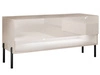 TV-Schrank 90 cm mit LED-Beleuchtung und schwarzen Metallbeinen Aurelie Kaschmir Hochglanz