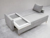 Schlafsofa mit Bettfunktion und Bettkasten Castelo Grau