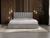 Polsterbett mit Bettkasten und Lattenrost 180x200 Roma Grau