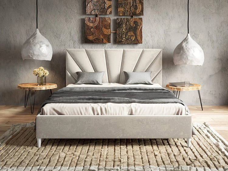 Polsterbett mit Lattenrost 180x200 Fuzi Beige