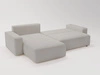 Ecksofa L-Form Links mit Schlaffunktion und Bettkasten Tazones Hellgrau