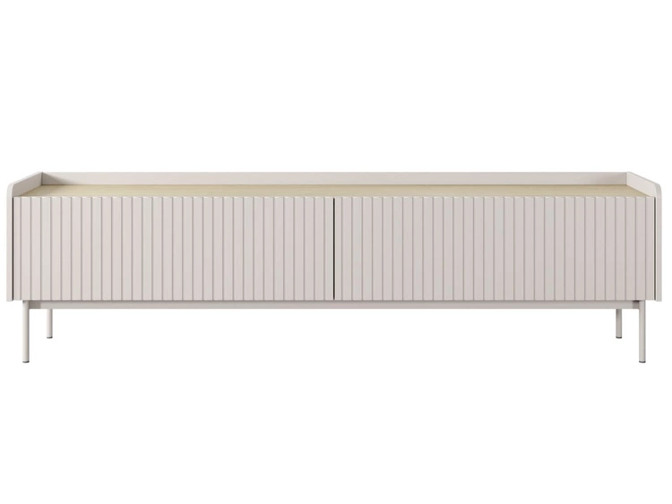 TV-Lowboard mit Türen Abios Beige, Scandi Eiche