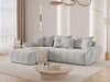 Ecksofa L-Form mit Schlaffunktion und Bettkasten Decor L Grau