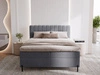 Boxspringbett mit Bettkasten 160x200 Primavera Dunkelgrau