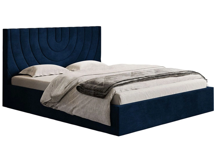 Polsterbett mit Bettkasten und Lattenrost 180x200 Corti Dunkelblau