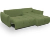 Ecksofa L-Form mit Schlaffunktion und Bettkasten Bene Grün