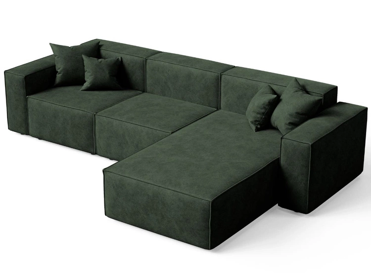 Ecksofa L-Form Rechts Arizona Grün