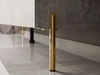 TV-Lowboard mit Türen auf Goldenen Metallbeinen 200 cm Nodoo Beton