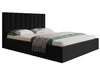 Polsterbett mit Bettkasten und Lattenrost 160x200 Sesto Schwarz