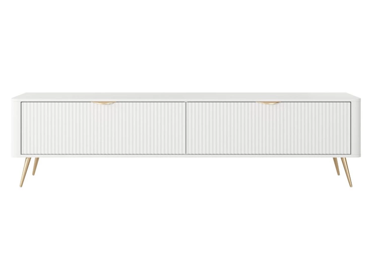 TV-Lowboard mit Türen 200 cm Latina Weiß