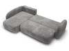 Ecksofa mit Schlaffunktion und Bettkasten Links Carino Grau