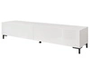 TV-Lowboard mit Türen auf Schwarzen Beinen 175 cm Sorelle Weiß Hochglanz