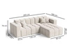 Ecksofa L-Form Rechts Moderne Ecksofa Loopo Schwarz