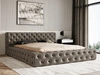 Polsterbett mit Bettkasten und Lattenrost 160x200 Palini Braun