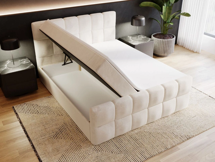 Boxspringbett mit Bettkasten 200x200 Alicante Beige