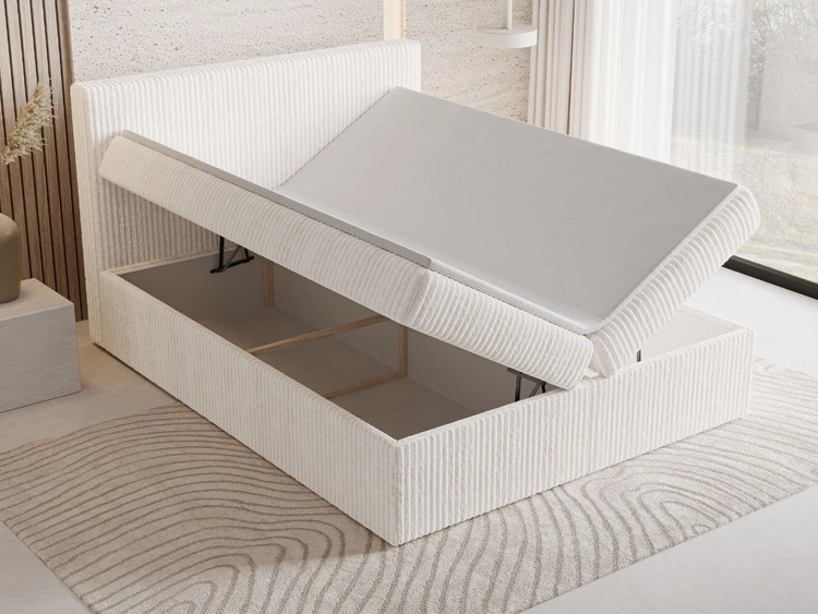 Boxspringbett mit Bettkasten 140X200 Brisa Creme