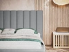 Polsterbett mit Bettkasten und Lattenrost 160x200 Sesto Grau