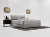 Boxspringbett mit Bettkasten 140x200 Forte Hellgrau