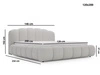Polsterbett mit Stauraum und Lattenrost 120x200 Cloud Soft Grau