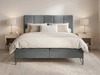 Boxspringbett mit Bettkasten 120x200 Vendi grau